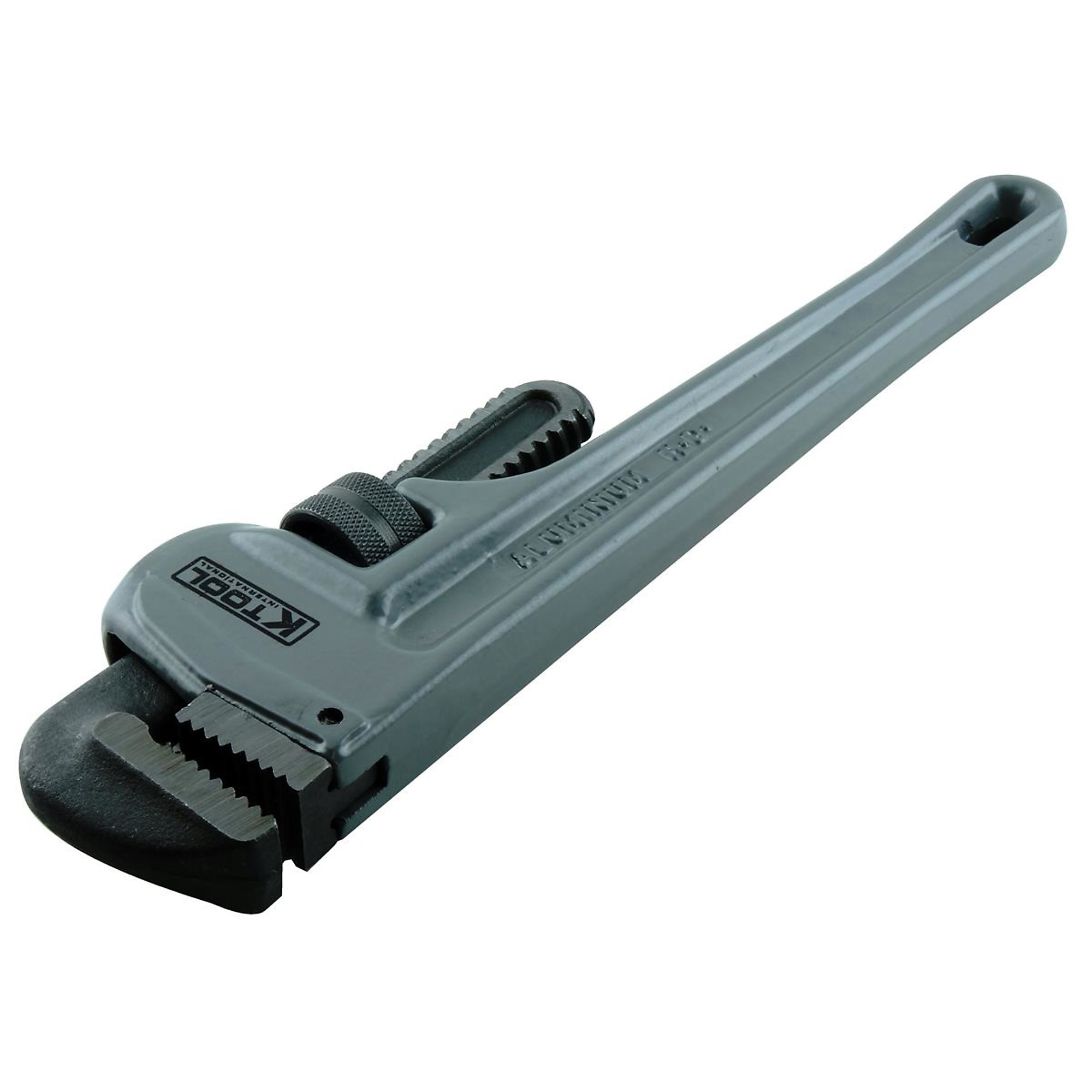 K-Tool International Aluminum Pipe Wrench — 12in., Lightweight, Hardened Jaws, Model# KTI49112